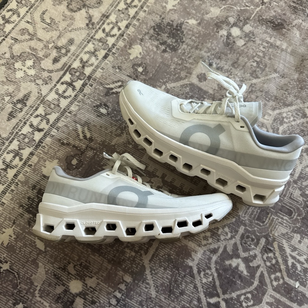 On Running  cloud monster 1 White & Light Gray CloudTec Athletic Shoes